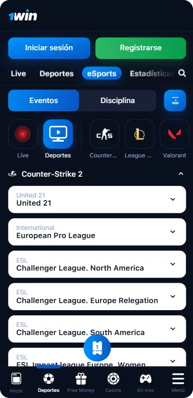 1Win Bet Apuestas Deportivas esports