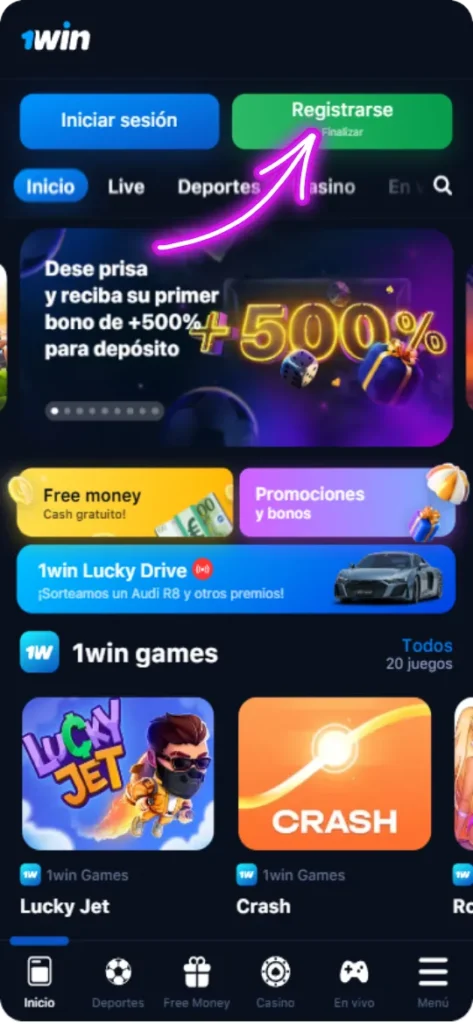 1Win Bet Apuestas Deportivas pagina principal