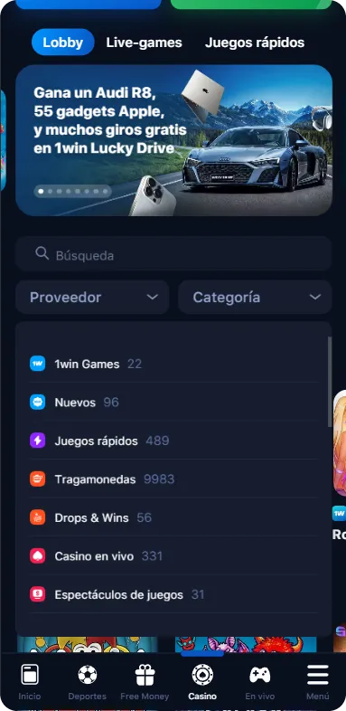 1Win app casino
